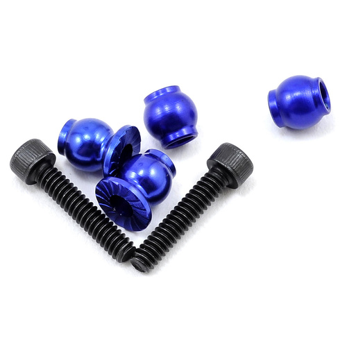 JConcepts Aluminum Serrated Shock Bottom Pivot Ball Set (Blue)