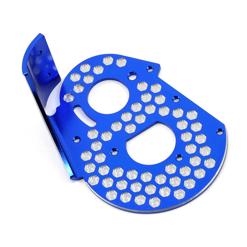 JConcepts - RC10 | RC10T aluminum rear motor plate - honeycomb - blue