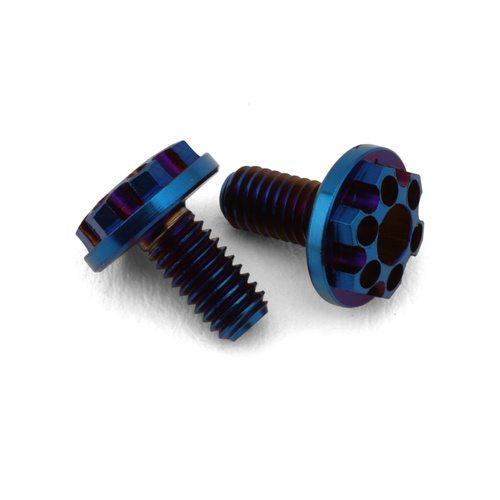 JConcepts - Titanium, Finnisher 3x6mm motor screws, blue - 2pc