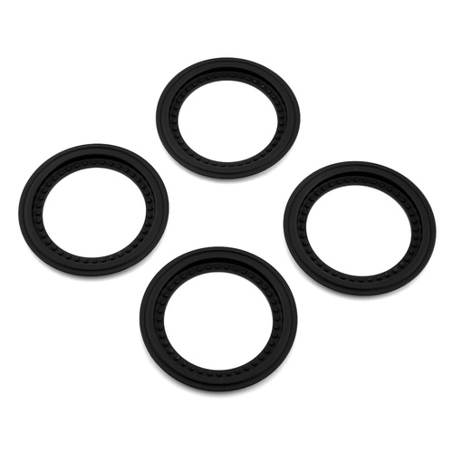 Tribute wheel beadlocks - black - glue-on set, 4pc. (Fits - #3377 Tribute wheels)