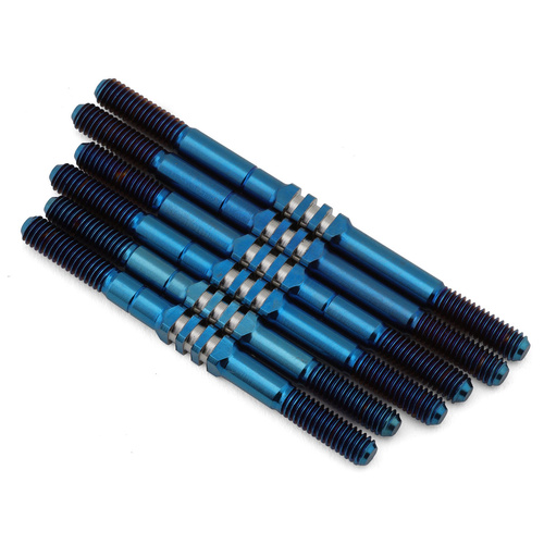 JConcepts - XRAY XB4 2024 Fin Titanium turnbuckle set, 6pc. - Burnt Blue