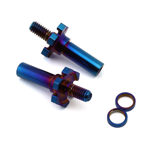 JConcepts - adjustable RC10B7 | RC10B7D titanium front axle, 2pc - burnt blue