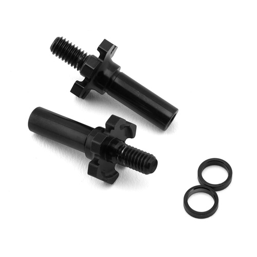 JConcepts - adjustable RC10B7 | RC10B7D titanium front axle, 2pc - stealth black