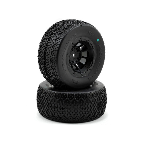 3Ds - green compound - black Hazard 12mm wheel - (Slash 2wd front pre-mounted)