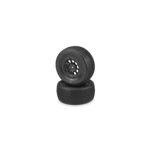 LiL Chasers - green compound - black Hazard 12mm wheel - (Losi SCT-E, 22 SCT pre-mounted) 