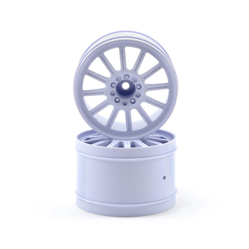 Rulux - 2.8" E-Stampede - Rustler 2wd rear wheel (white) - 2pc