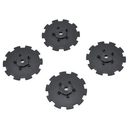 Hazard - Tekno SCT410SL, Losi SCT-E, 22 SCT wheel dish - 4pc. (black) - fits 3352 wheel