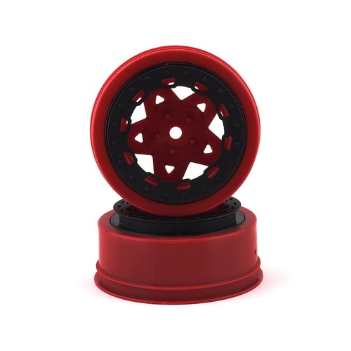 Tremor, Slash narrow front wheel - red wheel / black beadlock - 2pc. 