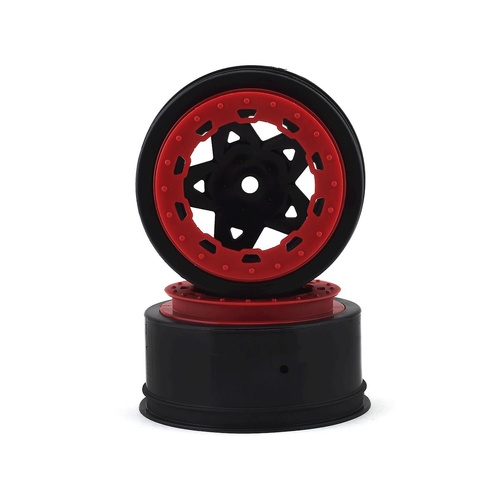 Tremor, Slash rear, Slash 4x4 F&R wheel - black wheel / red beadlock - 2pc. 