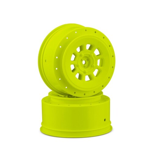 9-shot 12mm hex SC10 | SC6.2 +3mm offset wheel - yellow, 2pc.