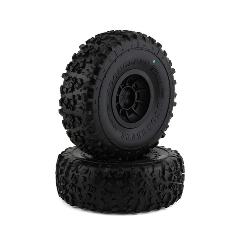 Landmines 2.9" - SCX6 tire, green compound - pre-mounted for SCX6 on 3436B Hazard wheels