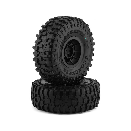 Tusk 2.9" - SCX6 tire, green compound - pre-mounted for SCX6 on 3436B Hazard wheels