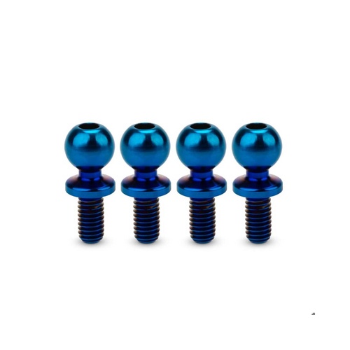 5.5 x 6mm revolved titanium ball-stud, burnt blue, 4pc.