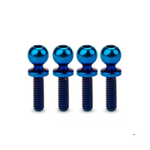 5.5 x 10mm revolved titanium ball-stud, burnt blue, 4pc.