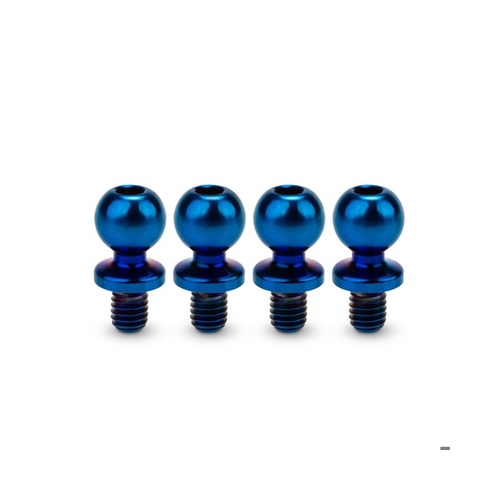 5.5 x 4mm revolved titanium ball-stud, burnt blue, 4pc.