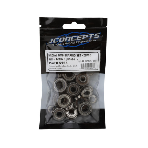 JConcepts - RC8B4.1 | RC8B4.1e Radial NMB bearing set, 26pc - Fits, RC8B4.1 | RC8B4.1e