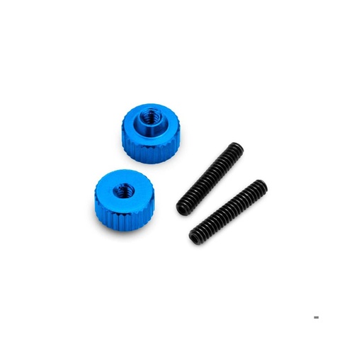 JConcepts - 4-40 thumb nuts w/ set screw, 2pc - blue