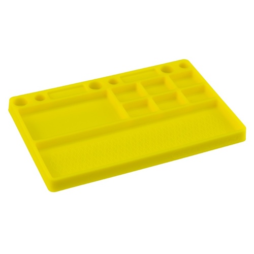 Dirt Racing Products - parts tray, rubber material - yellow