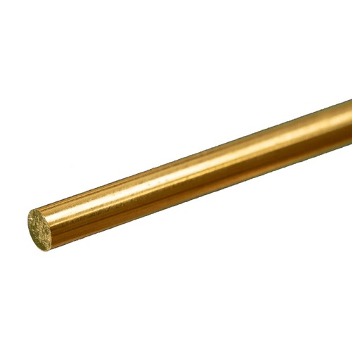 K&S 8166 SOLID BRASS ROD (12IN LENGTHS) 3/16IN(1 ROD PER CARD)