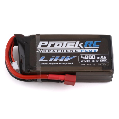 ProTek RC 3S 130C Low IR Si-Graphene + HV Shorty LiPo Battery (11.4V/4800mAh)