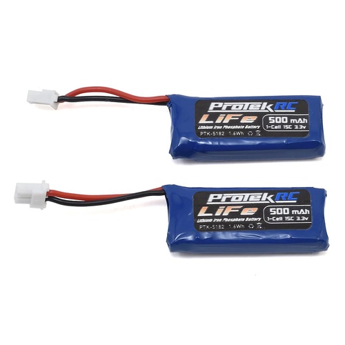 ProTek RC 2x1S Sport Race 15C Stick LiFe Battery (3.3V/500mAh) (Kyosho Mini-Z)