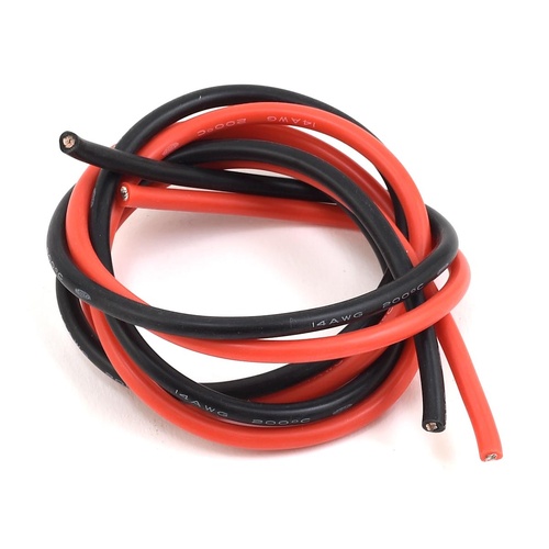 ProTek RC Silicone Hookup Wire (Red & Black) (2' Each) (14AWG)