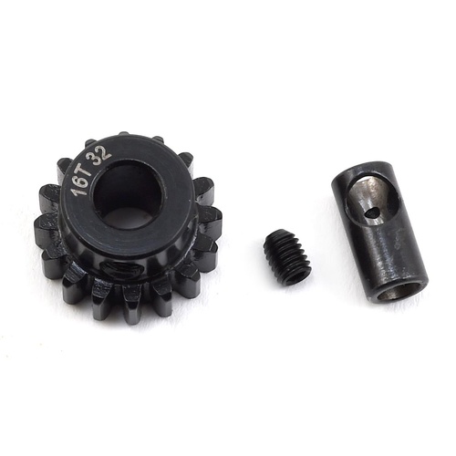 ProTek RC Steel 32P Pinion Gear w/3.17mm Reducer Sleeve (Mod .8) (5mm Bore) (16T)