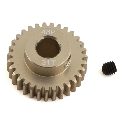 ProTek RC 48P Lightweight Hard Anodized Aluminum Pinion Gear (5.0mm Bore) (31T)