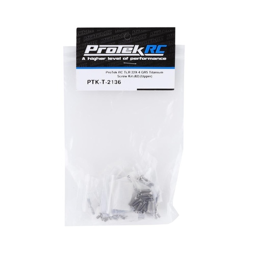 ProTek RC TLR 22X-4 "Grade 5" Titanium Screw Kit (82) (Upper)