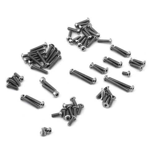 ProTek RC AE RC10B7/B7D "Grade 5" Titanium Screw Kit (67) (Upper)