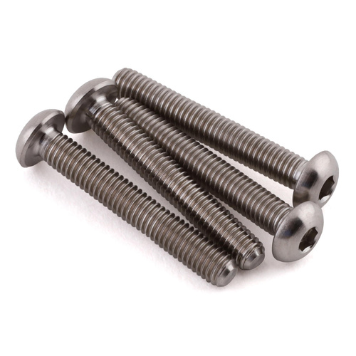 ProTek RC 3x20mm "Grade 5" Titanium Button Head Hex Screw (4)