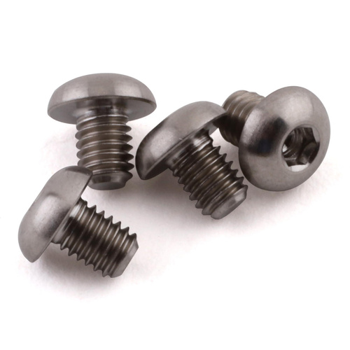 ProTek RC 3x4mm "Grade 5" Titanium Button Head Hex Screw (4)