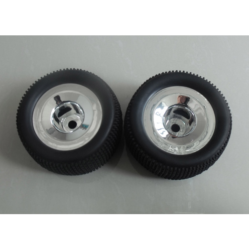 Truggy pre mounted tyres chrome pair