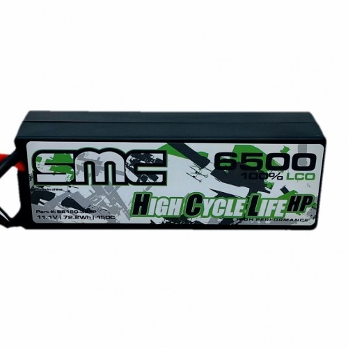 HCL-HP 11.1V-6500mAh 150C Hardcase Traxxas first gen. Compatible with ID connector