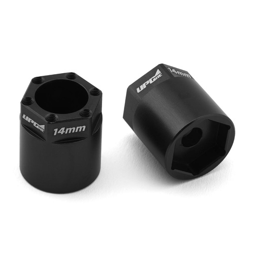 UpGrade RC Aluminum 14mm Hex Adapters for UpGrade RC 2.8" Tires (Black) (2)