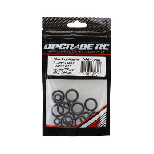 UpGrade RC "Black Lightning" Rubber Sealed Bearing Kit for Kyosho Fazer MK2