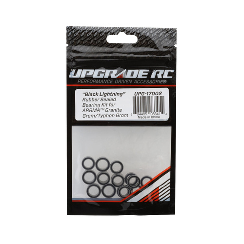 UpGrade RC "Black Lightning" Rubber Sealed Bearing Kit for ARRMA Granite Grom/