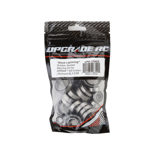 UpGrade RC "Black Lightning" Rubber Sealed Bearing Kit for ARRMA 8S Kraton/