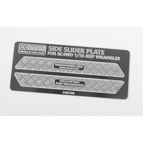 Metal Side Diamond Plates for 1/18 Gelande II Black Rock