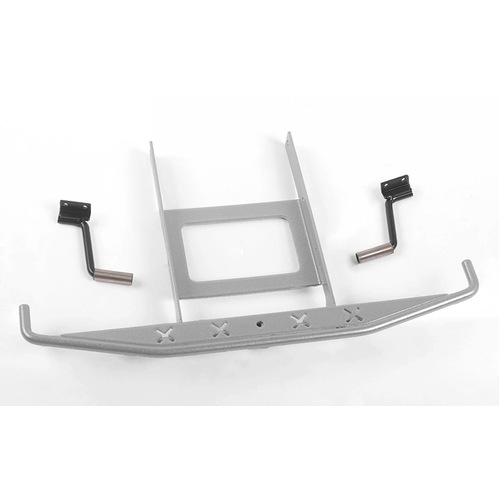 Rough Stuff Metal Rear Bumper w/Exhaust Tips for Axial SCX10 II 1969 Chevrolet Blazer (Silver)