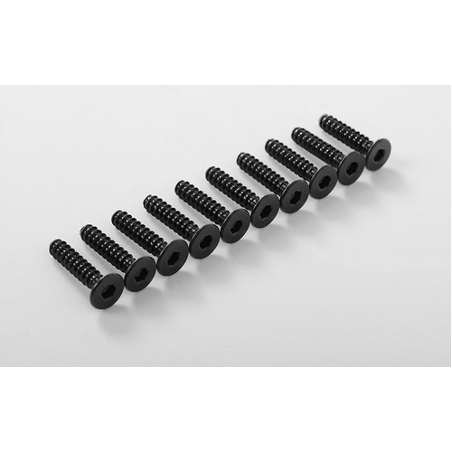 Flat Head Self Tapping Screws M3 x 14mm (Black)