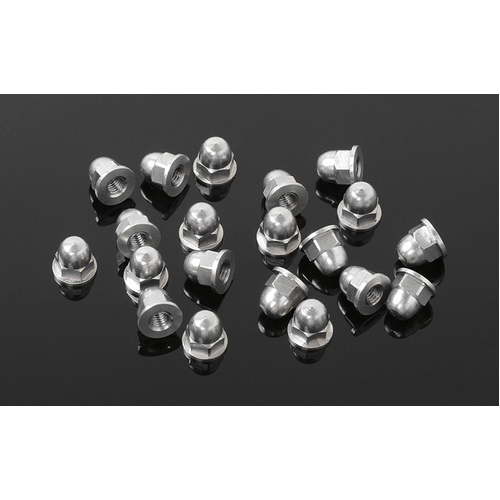 M3 Flanged Acorn Nuts (Silver)