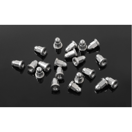 M1.6 Flanged Acorn Nuts (Silver)