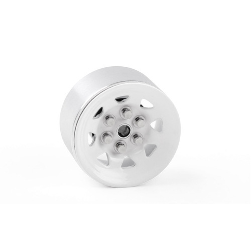 Stamped Steel 0.7" Stock Beadlock Wheels (White)