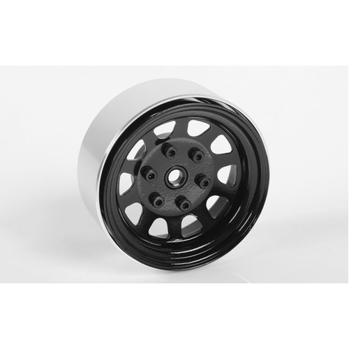 Stamped Steel 1.7" Beadlock Wagon Wheels (Black)